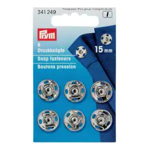 Opnaai drukknopen (15 mm) (6 stuks)