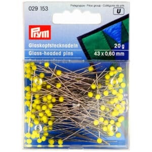 Gele glaskopspelden (20 g)