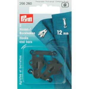 Broek- en rokhaken (12mm) - zwart
