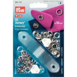 Jersey drukknopen (10 mm) - Zilver