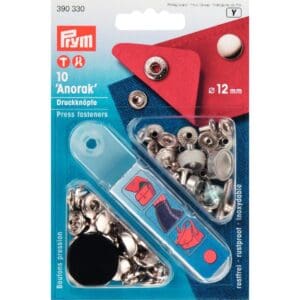 Drukknopen anorak (12mm) - zilver