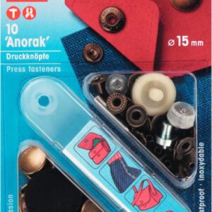 Drukknopen (15mm) - oudmessing