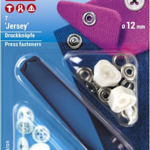 Jersey drukknopen (12 mm) - zwart