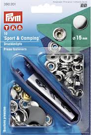 Drukknopen voor Sport en Camping (15 mm) - Zilver
