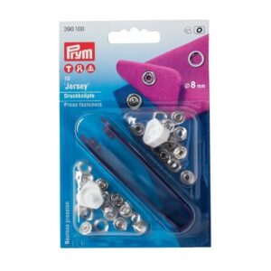 Jersey drukknopen (8 mm) - Zilver