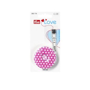 Rolcentimeter (roze/wit) stip