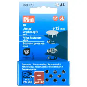 Jersey drukknopen (12 mm)