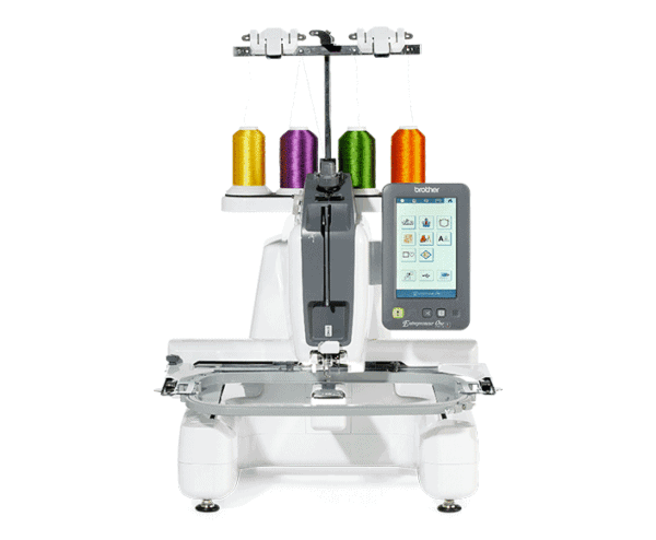 De Brother PR-1 is een hoogwaardige borduurmachine met vrije arm voor professioneel borduren, zelfs op moeilijk bereikbare plekken. Uitstekende kwaliteit, robuust gebouwd en ideaal voor personalisatieprojecten.